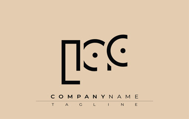 LAC abstract letter design. Modern Business Logo Design With Abstract Typography and Contemporary Style