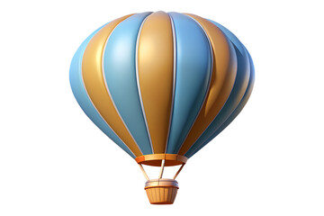Obraz premium A colorful hot air balloon with a basket offers fun and freedom to fly up in the sky