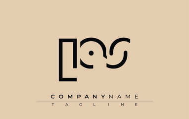 LAS abstract letter design. Modern Business Logo Design With Abstract Typography and Contemporary Style