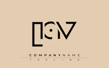 LAV abstract letter design. Modern Business Logo Design With Abstract Typography and Contemporary Style