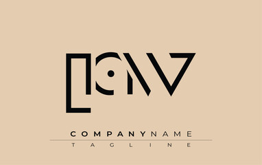 LAW abstract letter design. Modern Business Logo Design With Abstract Typography and Contemporary Style