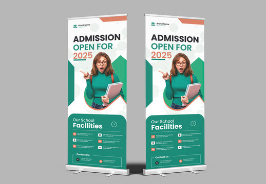 School Admission Rollup Banner Layout