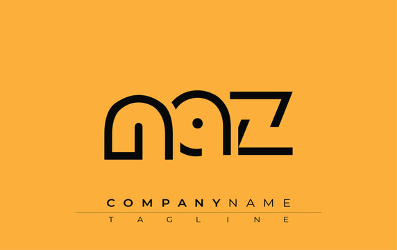 NAZ abstract letter design. Modern Business Logo Design With Abstract Typography and Contemporary Style