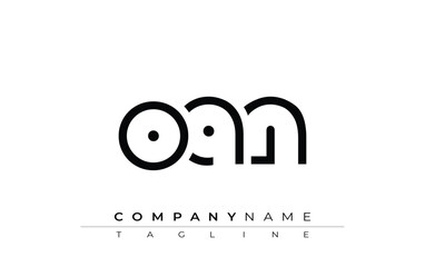 Fototapeta premium OAN abstract letter design. Modern Business Logo Design With Abstract Typography and Contemporary Style