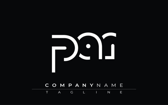 PAR abstract letter design. Modern Business Logo Design With Abstract Typography and Contemporary Style
