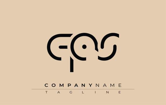 QAS abstract letter design. Modern Business Logo Design With Abstract Typography and Contemporary Style