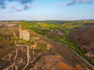 Tin mine in Porthtowan cornwall uk 
