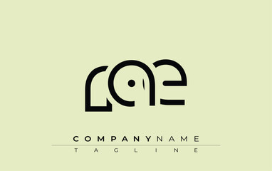 Obraz premium RAE abstract letter design. Modern Business Logo Design With Abstract Typography and Contemporary Style