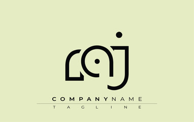 RAJ abstract letter design. Modern Business Logo Design With Abstract Typography and Contemporary Style