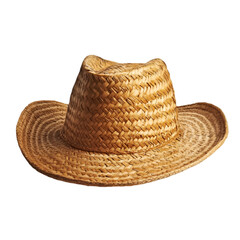 Straw cowboy hat woven texture sunlight summer fashion accessory