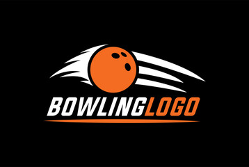 Bowling Sports Badge Logo Vector Illustration - Bowling logo.