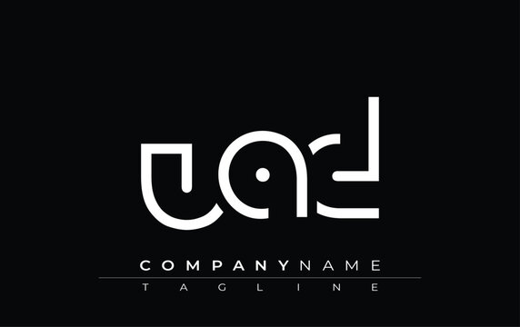 UAD abstract letter design. Modern Business Logo Design With Abstract Typography and Contemporary Style