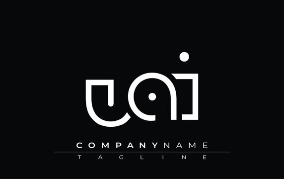 UAI abstract letter design. Modern Business Logo Design With Abstract Typography and Contemporary Style