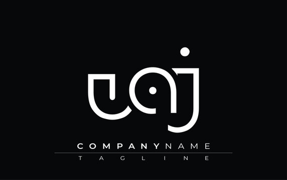 UAJ abstract letter design. Modern Business Logo Design With Abstract Typography and Contemporary Style