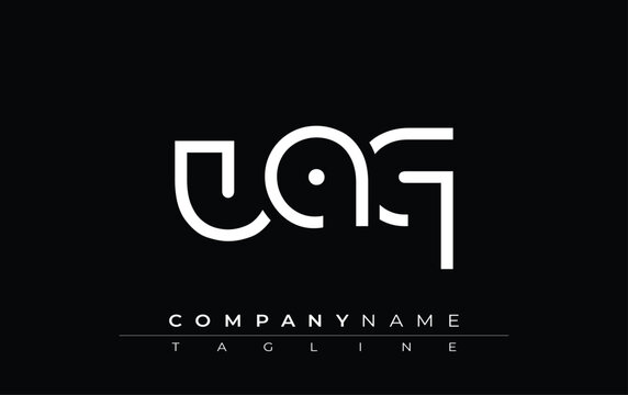 UAQ abstract letter design. Modern Business Logo Design With Abstract Typography and Contemporary Style