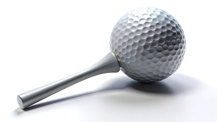 Golf ball on tee representing sports leisure recreation and enjoyment of the game