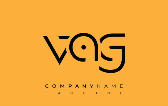 VAG abstract letter design. Modern Business Logo Design With Abstract Typography and Contemporary Style
