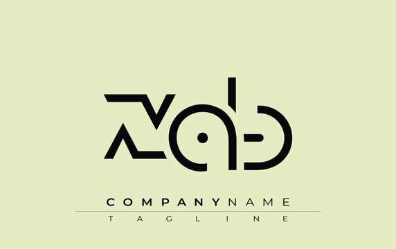 XAB abstract letter design. Modern Business Logo Design With Abstract Typography and Contemporary Style