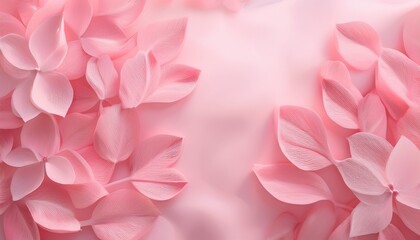 Obraz premium pastel pink girly leaf soft light floral background wallpaper