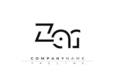 ZAR abstract letter design. Modern Business Logo Design With Abstract Typography and Contemporary Style