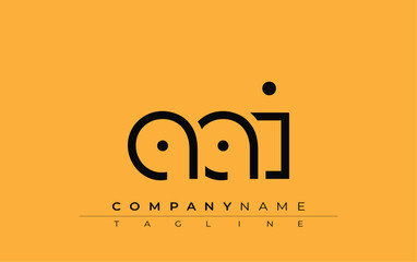 AAI abstract letter design. Modern Business Logo Design With Abstract Typography and Contemporary Style