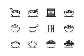 Cereal food minimalist outline artwork