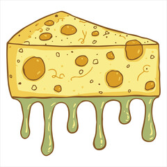 A cheese with cheese and cheese on top of it