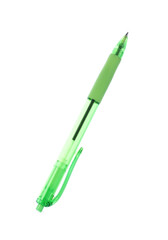 One stylish pen in air isolated on white