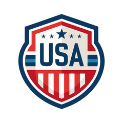Vintage USA Badge on Transparent Background