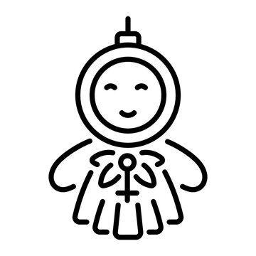 A linear style icon of teru bozu 