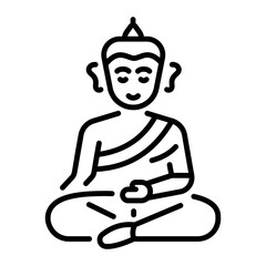 A line style icon of buddhism 