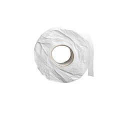 White toilet paper roll on black background hygiene product soft tissue