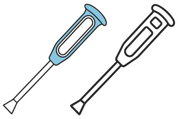 Two wallpaper seam rollers appear, one colored light blue, against a transparent background