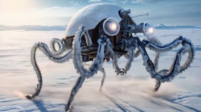 octopus robo mini anda scary , ai generative