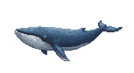 Fototapeta premium Blue whale graphic illustration