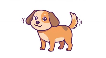 Cute cartoon dog illustration