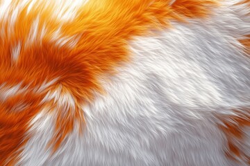 Vibrant orange and white fur texture captures warmth and playfulness in a cozy environment