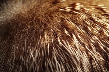 Close-up view of soft, textured fur glistening under gentle light in a warm, cozy setting, capturing nature's intricate details beautifully