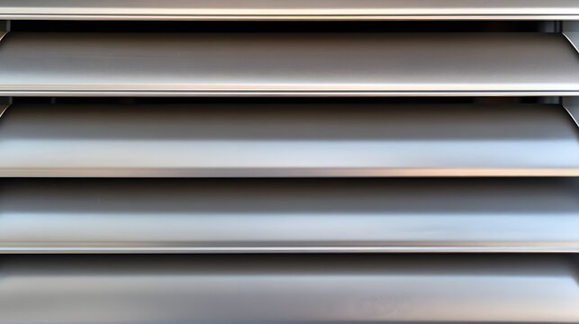 Abstract Metallic Silver Louvers Background Texture