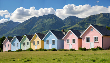 Le village aux maisons color&eacute;es