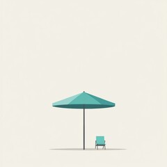 Obraz premium beach with umbrella