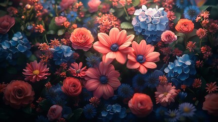 Fototapeta premium Vibrant floral display