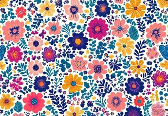 seamless pattern with flowers