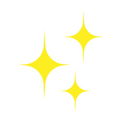 Golden star icon.Sparkling stars icons.Shiny icon.Vector illustration.