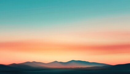 Fototapeta premium sunset over the mountains