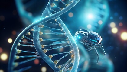 Nanoroboter scannt DNA-Stränge