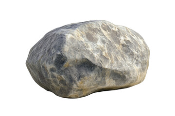 Obraz premium Large grey boulder isolated on stone texture 3d art rock gray rough image on transparent background