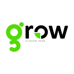 The grow logo with professional concept g and o, Abstract design, company logo