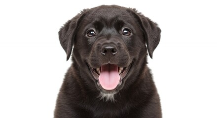 Black labrador dog portrait