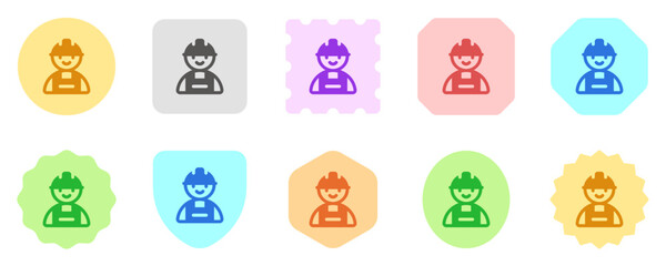 Fototapeta premium Editable construction worker, engineer vector icon. Construction, tools, industry. Part of a big icon set family. Perfect for web and app interfaces, presentations, infographics, etc